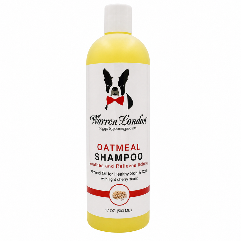 Warren London Oatmeal Dog Shampoo for Dry, Itchy Skin – Cherry Scent, 17 oz Dog Shampoo Lavender