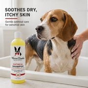 Warren London Oatmeal Dog Shampoo for Dry, Itchy Skin – Cherry Scent, 17 oz Dog Shampoo Light Gray