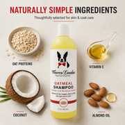 Warren London Oatmeal Dog Shampoo for Dry, Itchy Skin – Cherry Scent, 17 oz Dog Shampoo Light Gray