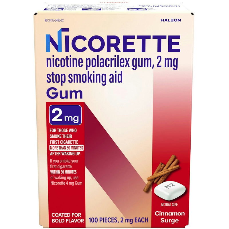 Nicorette Nicorette Stop Smoking Aid, 2 Mg, Gum, Cinnamon Surge Health & Beauty