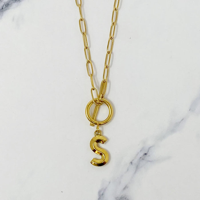 Modern Classic Initial Necklace