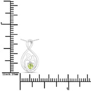 Bids.com 0.15 Carat Genuine Peridot .925 Sterling Silver Pendant Pendants