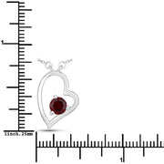 Bids.com 0.60 Carat Genuine Garnet .925 Sterling Silver Necklace Necklaces