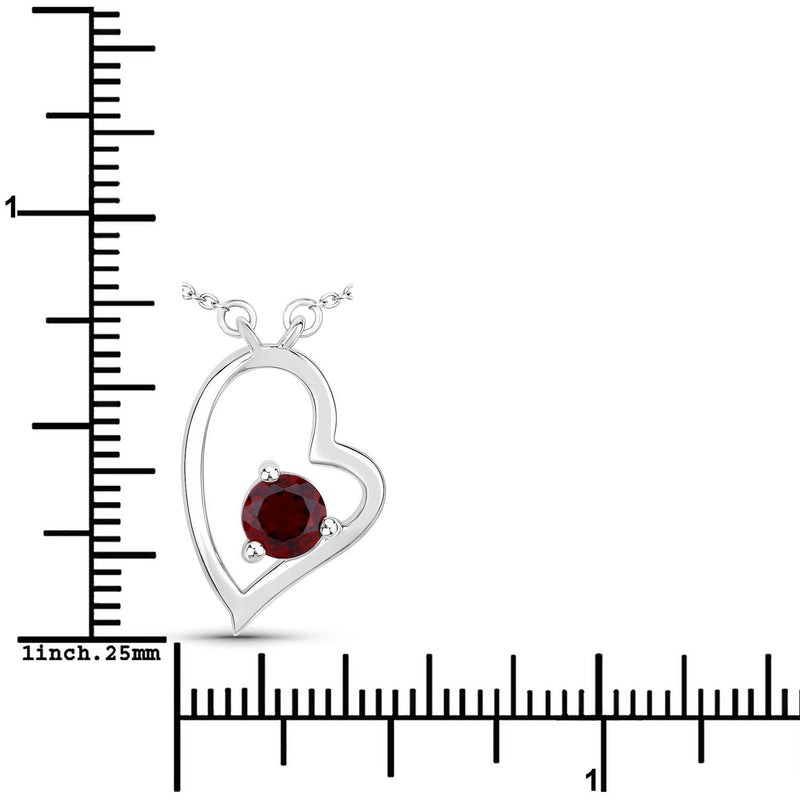 Bids.com 0.60 Carat Genuine Garnet .925 Sterling Silver Necklace Necklaces