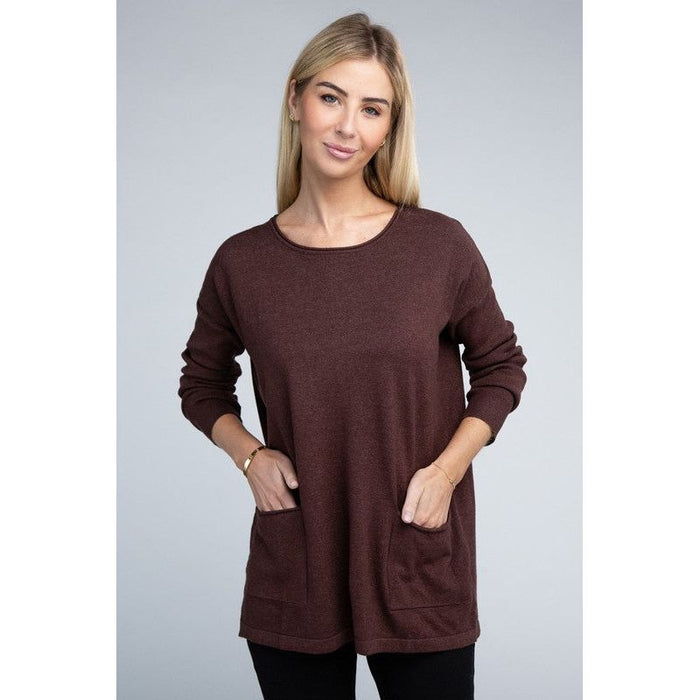 Viscose Front Pockets Sweater