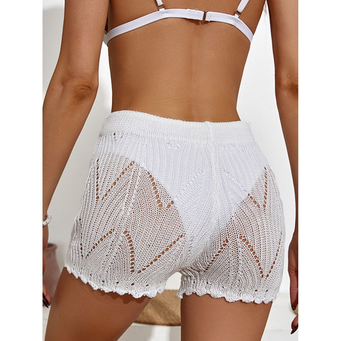 Drawstring Cutout Swim Shorts