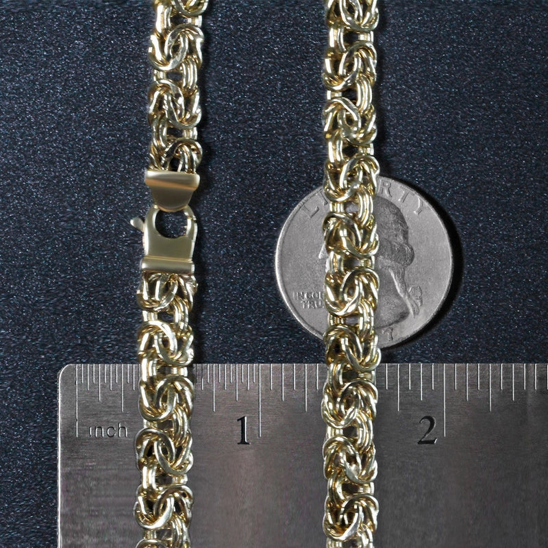 Bids.com 14k Yellow Gold Byzantine Motif Chain Necklace Necklaces