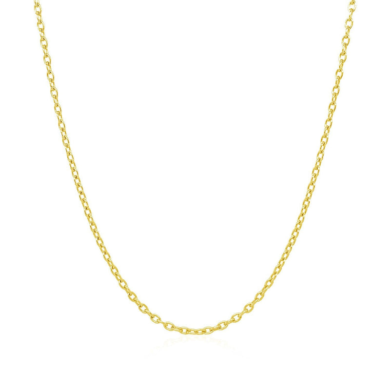 Bids.com 14k Yellow Gold Round Cable Link Chain 1.5mm Necklaces