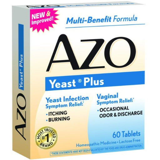 Azo Azo Multi Symptom Formula Yeast Plus Dual Relief Tablets Yeast