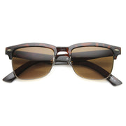 zeroUV Indie Dapper Square Half Frame Horned Rim Sunglasses 9809 Sunglasses