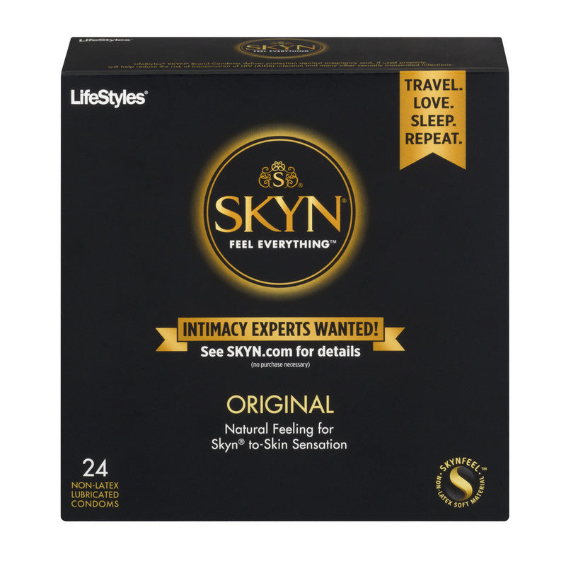 Skyn Skyn Lifestyles Non Latex Lubricated Condoms Original Condoms Black