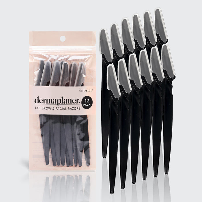 Kitsch - Dermaplaning Tool 12Pk | Eco-Friendly Black