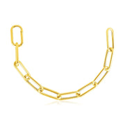 Bids.com 14k Yellow Gold Rounded Paperclip Chain Necklace Necklaces