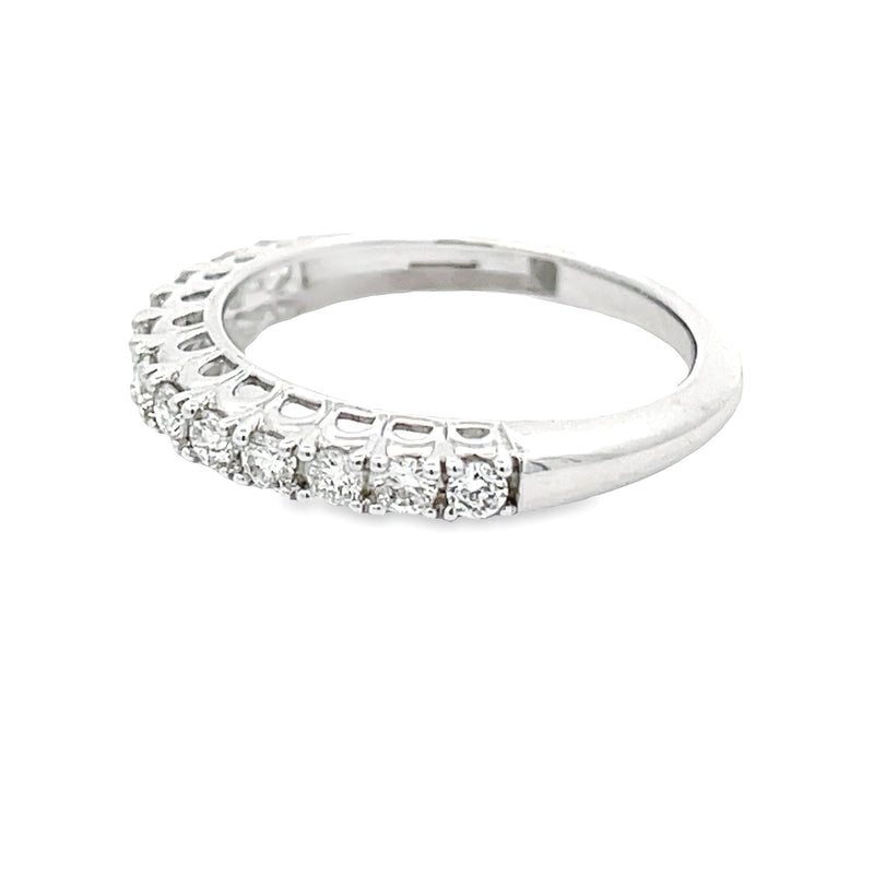 Bids.com .50ct Diamond Wedding Band Ring 14KT White Gold Rings