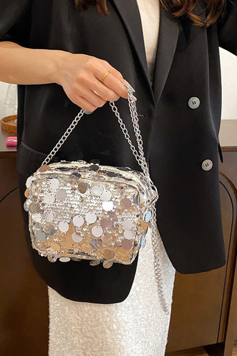 Sequin Chain Shoulder Bag