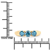 Bids.com 1.03 Carat Genuine Blue Diamond 14K Yellow Gold Ring Rings
