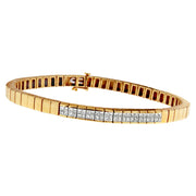 Bids.com 14K Yellow Gold Princess Cut Diamond Banded Bracelet (1.00 cttw, G-H Color, VS1-VS2 Clarity) Bracelets