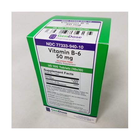 Gendose Gendose Vitamin B-6 50 Mg Tab 100 (10X10) Ud Fitness & Nutrition