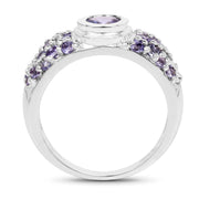 Bids.com 1.45 Carat Genuine Tanzanite .925 Sterling Silver Ring Rings