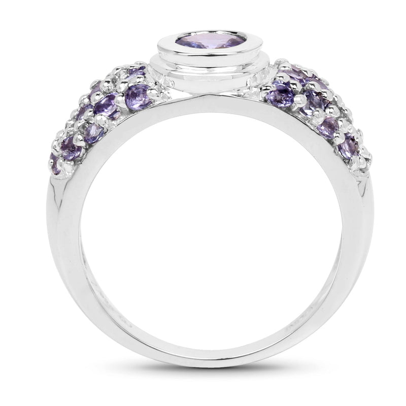 Bids.com 1.45 Carat Genuine Tanzanite .925 Sterling Silver Ring Rings