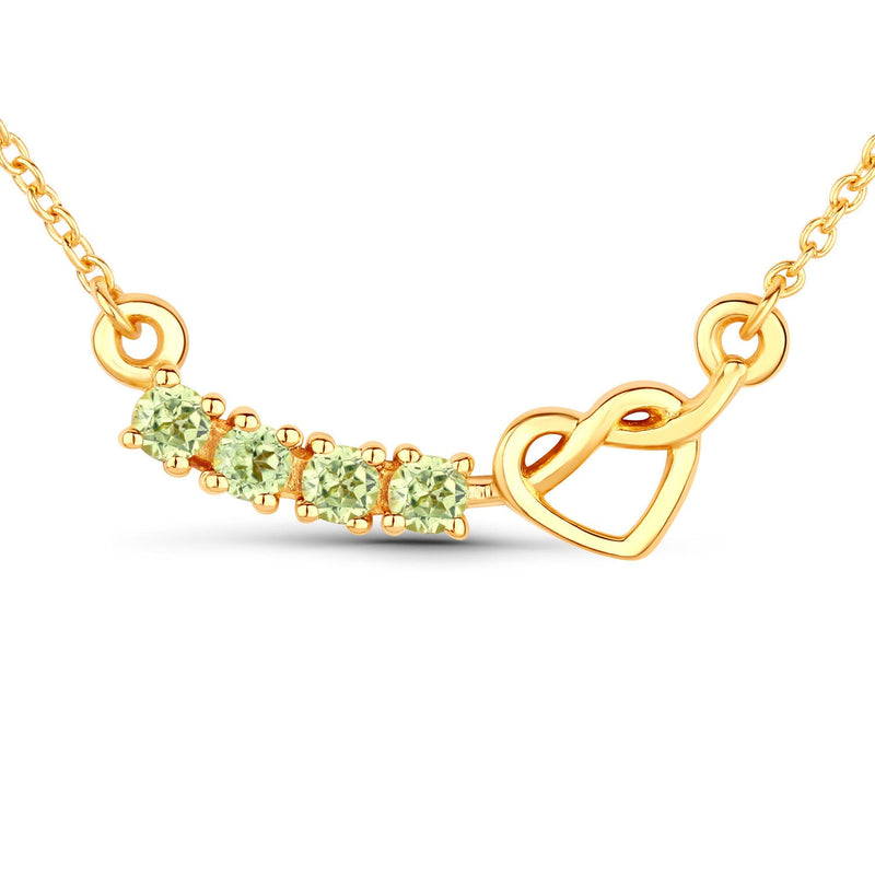 Bids.com 0.28 Carat Genuine Peridot .925 Sterling Silver Necklace Necklaces
