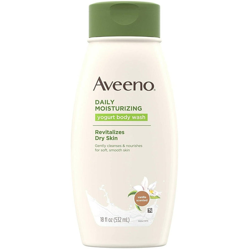 Aveeno Aveeno Active Naturals Daily Moisturizing Yogurt Body Wash Vanilla & Oat 18 Oz Body Wash Antique White