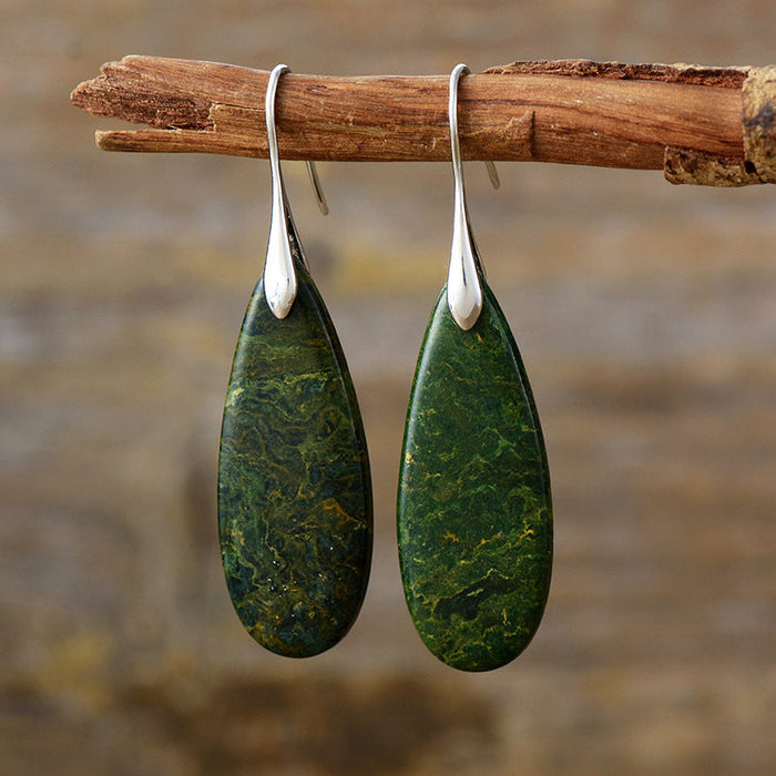 Natural Stone Waterdrop Shape Earrings