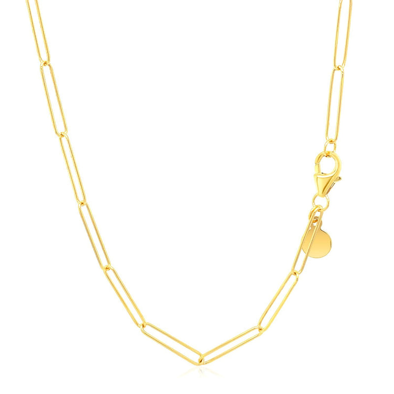Bids.com 14k Yellow Gold Wire Paperclip Chain (2.7mm) Necklaces