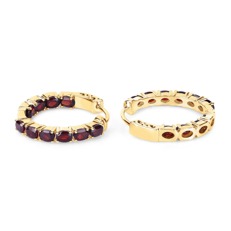 Bids.com 4.00 Carat Genuine Garnet .925 Sterling Silver Earrings Earrings