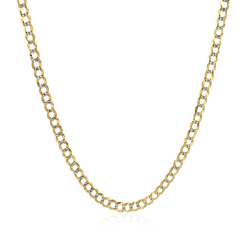 Bids.com 2.6 mm 14k Two Tone Gold Pave Curb Chain Necklaces