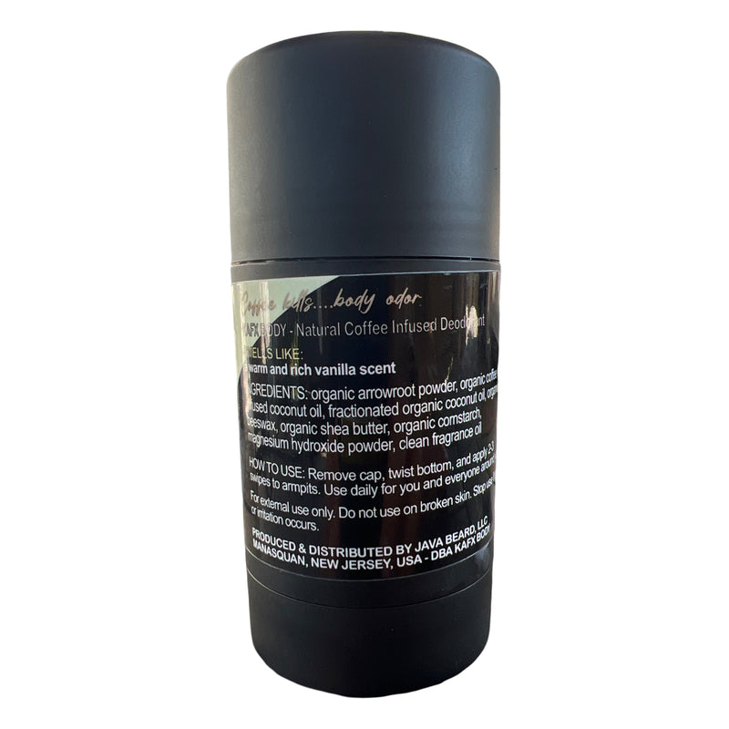 KAFX Body Vanilla Bean Coffee-Infused Natural Deodorant – Warm, Rich, & Safe for All Deodorant
