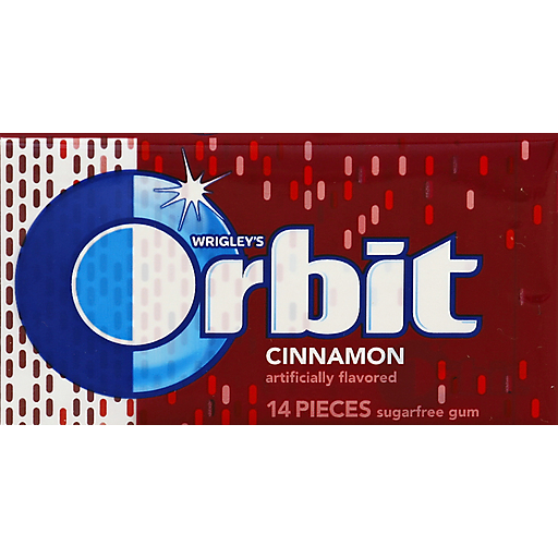 Orbit Orbit Cinnamon Sugarfree Gum, Single Pack Candy & Chocolate Dark Red