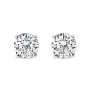 Bids.com .925 Sterling Silver 1.0 Cttw Round Brilliant Cut Lab Grown Diamond 4-Prong Classic Solitaire Stud Earrings (F-G Color, VS2-SI1 Clarity) Earrings