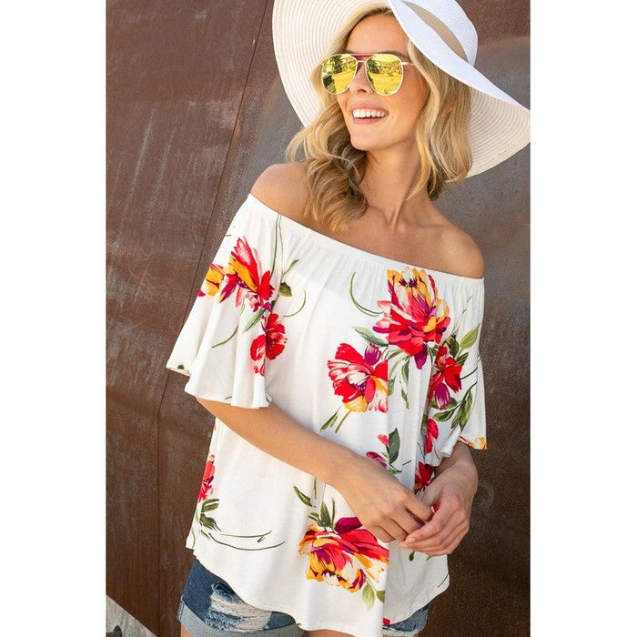 FLORAL OFF SHOULDER TOP