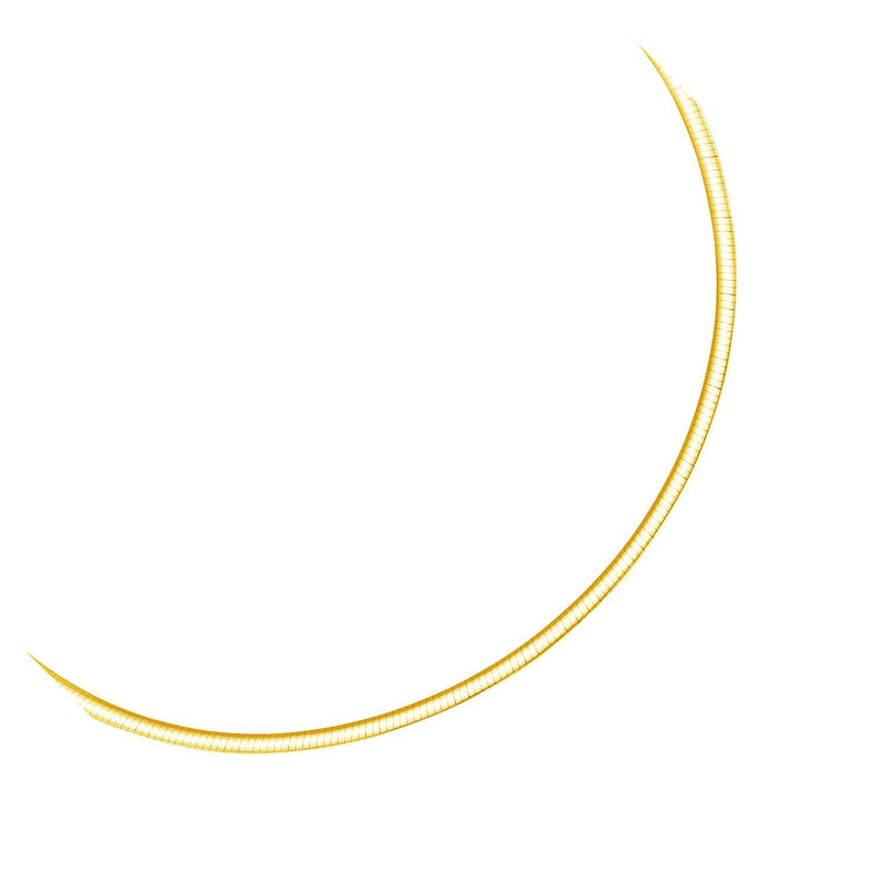 Bids.com 3.0 mm 14k Two Tone Gold Reversible Omega Necklace Necklaces