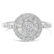 Bids.com 10KT White Gold Diamond Cocktail Ring (1 cttw, H-I Color, SI2-I1 Clarity) Rings