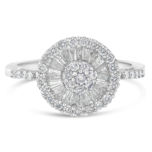 Bids.com 10KT White Gold Diamond Cocktail Ring (1 cttw, H-I Color, SI2-I1 Clarity) Rings