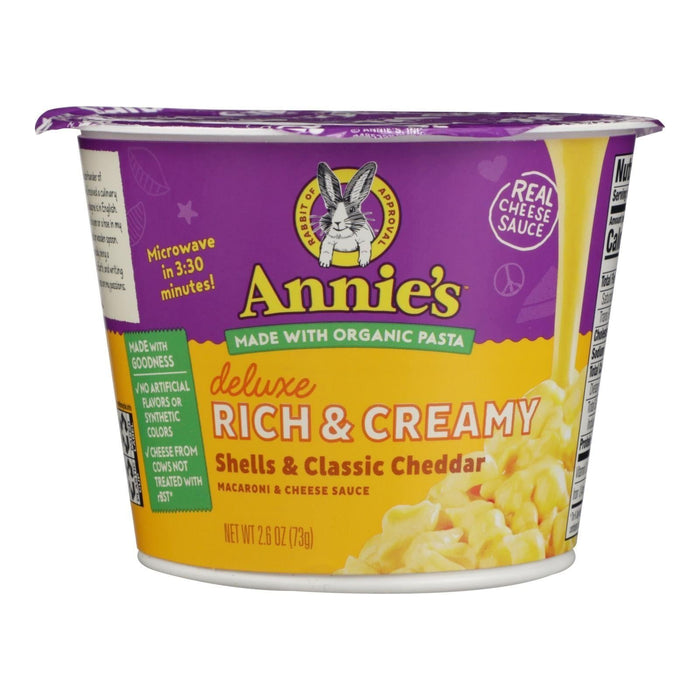 Annie's Homegrown - Mac&ch Dx Shl Chd 1pk - Case Of 12 - 2.6 Oz