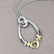 Bids.com 0.18 Carat Genuine Blue Sapphire .925 Sterling Silver Pendant Pendants
