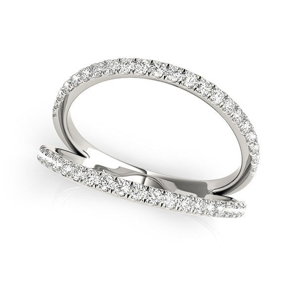 Bids.com 14k White Gold Diamond Split Band Ring (1/4 cttw) Rings