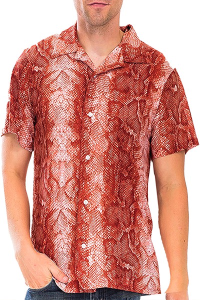 Weiv Red Snake Button Down Shirt