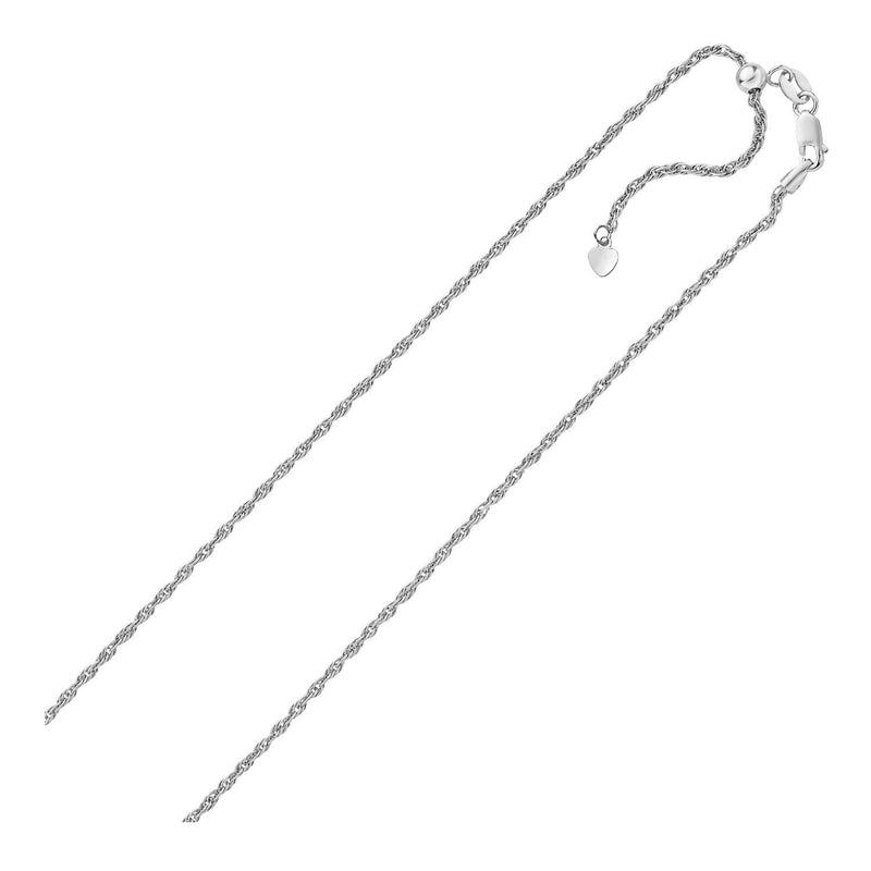 Bids.com Sterling Silver 1.5mm Adjustable Rope Chain Necklaces