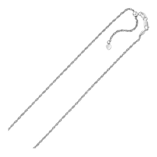 Bids.com Sterling Silver 1.5mm Adjustable Rope Chain Necklaces