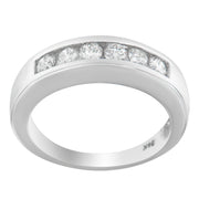 Bids.com 14K White Gold 3/4ct. TDW Diamond Channel Band Ring (H-I, I1-I2) Rings