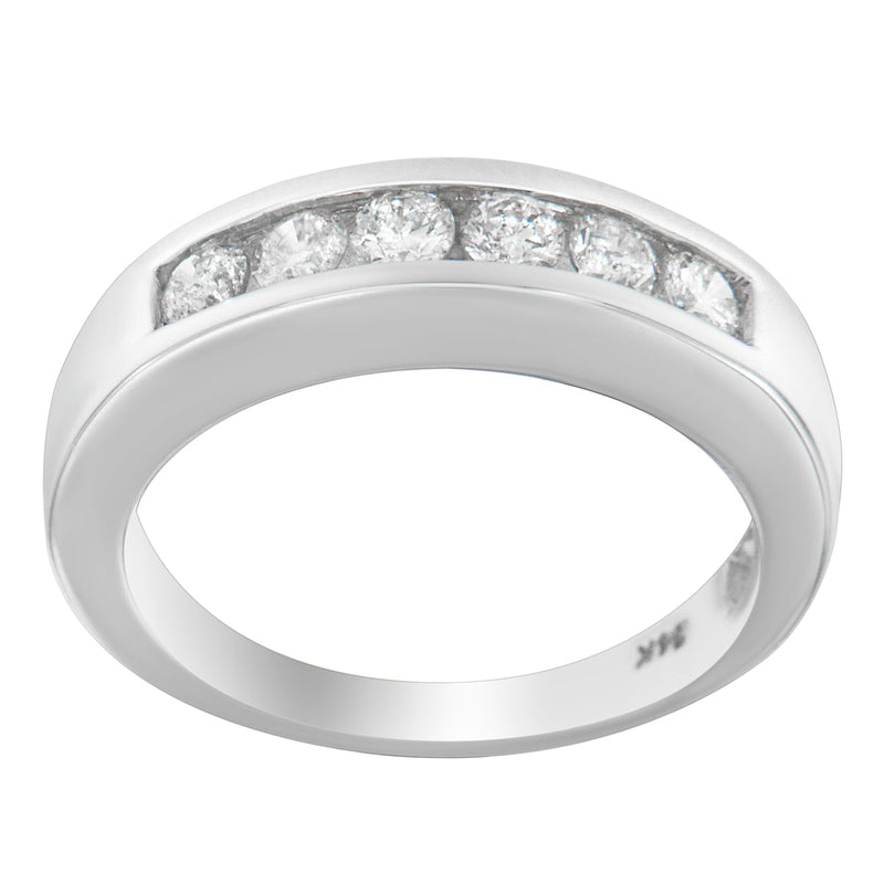 Bids.com 14K White Gold 3/4ct. TDW Diamond Channel Band Ring (H-I, I1-I2) Rings