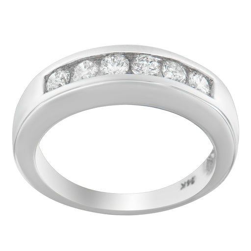 Bids.com 14K White Gold 3/4ct. TDW Diamond Channel Band Ring (H-I, I1-I2) Rings