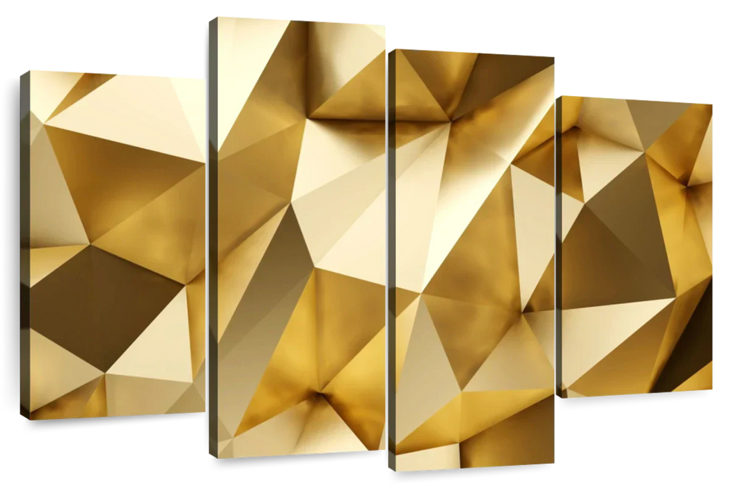 Golden Abstract Wall Art