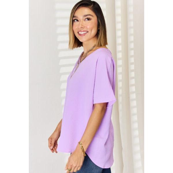 Zenana Texture Short Sleeve T-Shirt