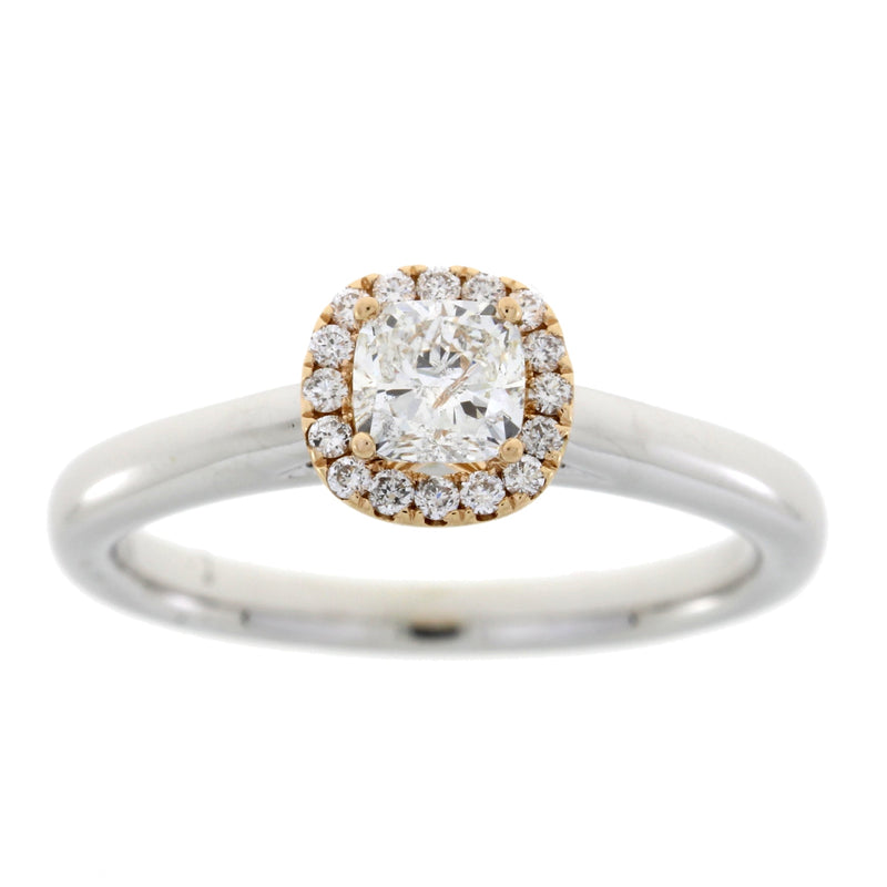 Bids.com .62ct Diamond Diamond Eng Only 14KT 2 Tone Gold Rings