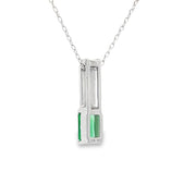 Bids.com .06ct Created Emerald Fashion Pendants 10KT White Gold Pendants